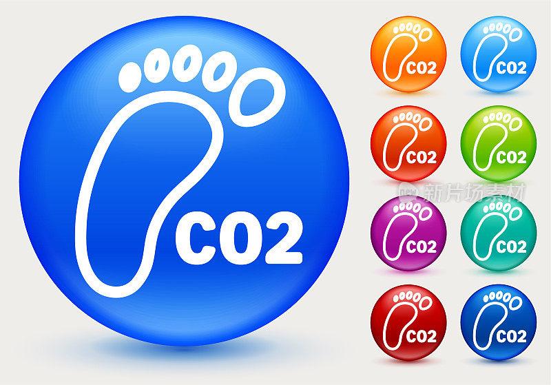 碳足迹二氧化碳图标