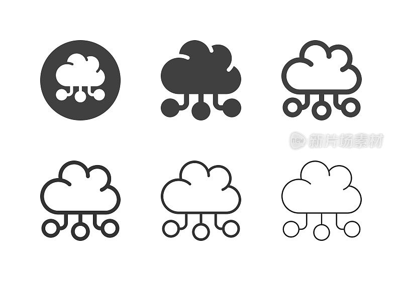 云数据服务图标-多系列