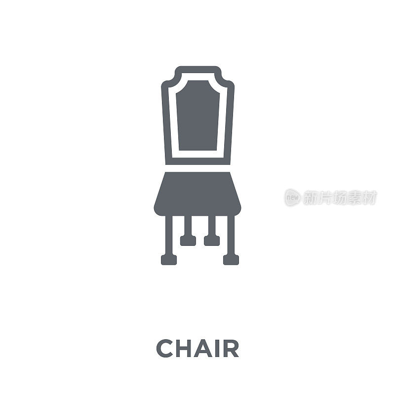 椅子图标从家具和家庭收集。