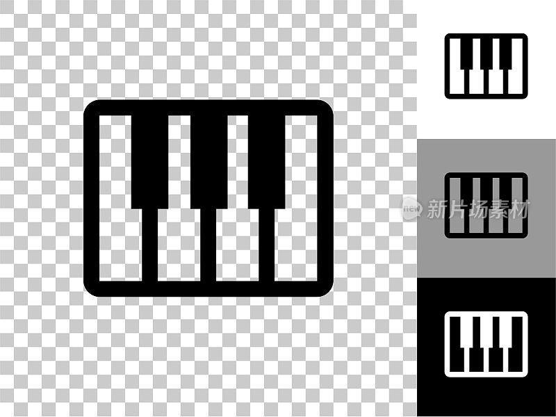 键盘图标上的棋盘透明背景