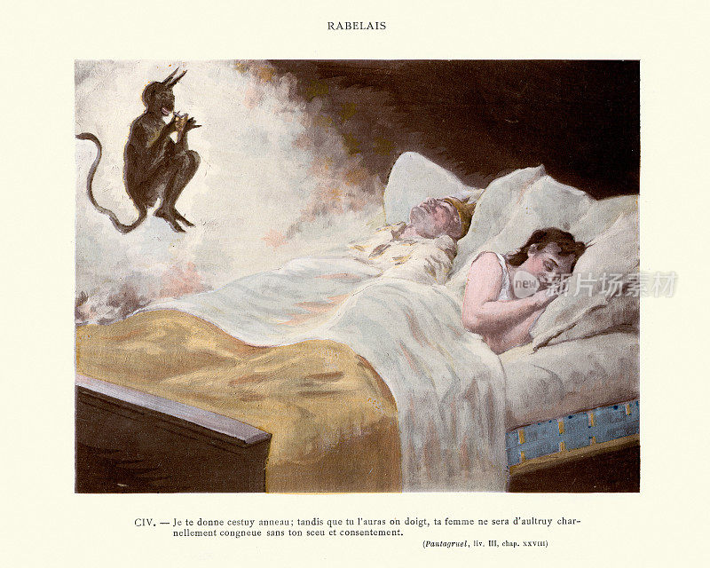 拉伯雷笔下的潘塔格鲁埃尔，魔鬼附身于与妻子同床的男人