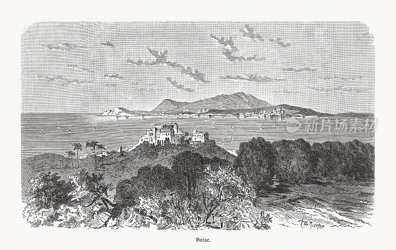 《巴埃埃》(Bacoli)，意大利那不勒斯湾，木版，1893年出版