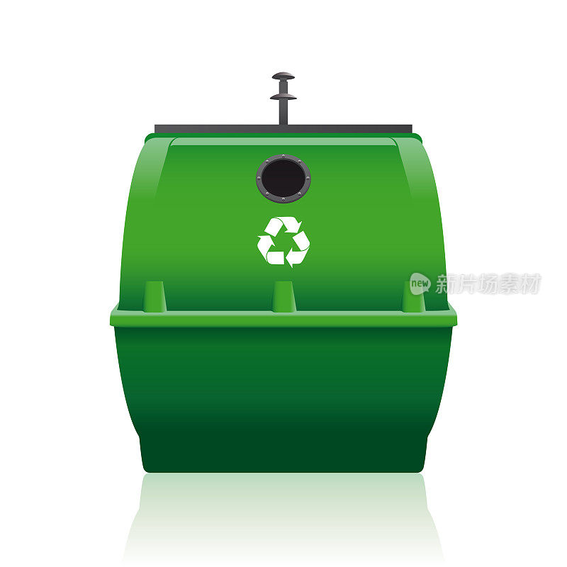 绿色废玻璃容器及回收标志