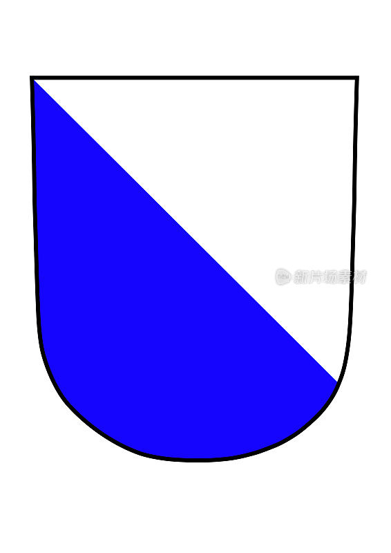 蓝色和白色的盾徽Zürich和广州Zürich。
