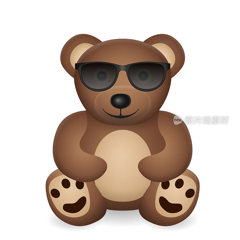 戴太阳镜的泰迪熊