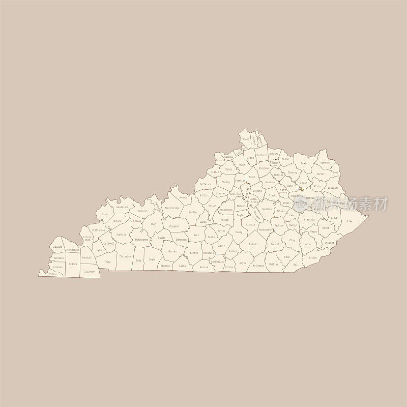 肯塔基州地图