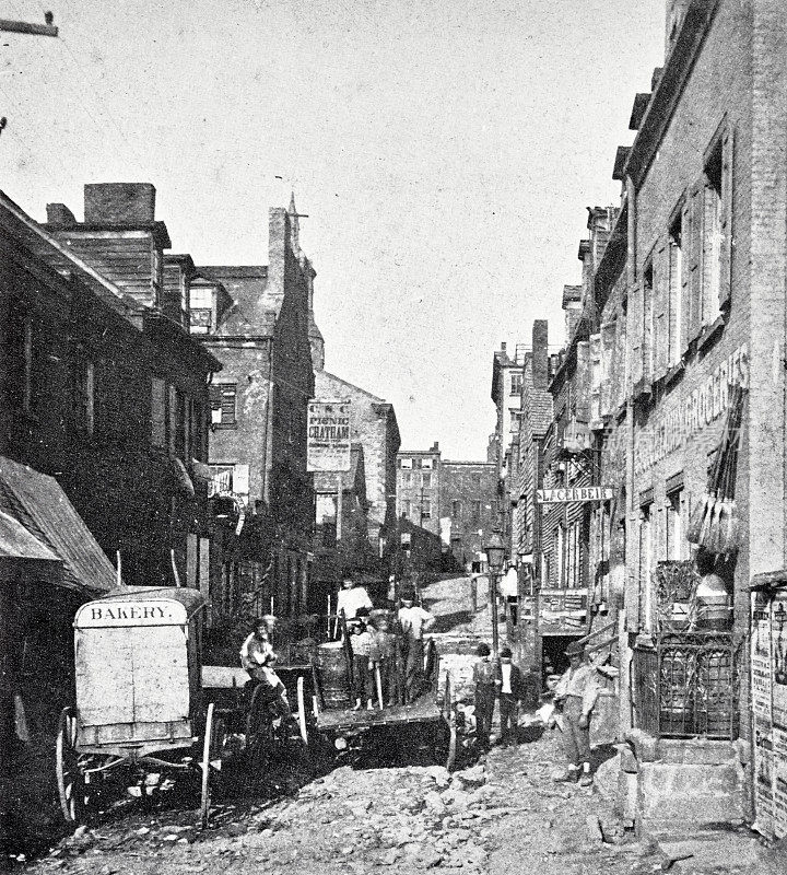 纽约市，五点，1875年