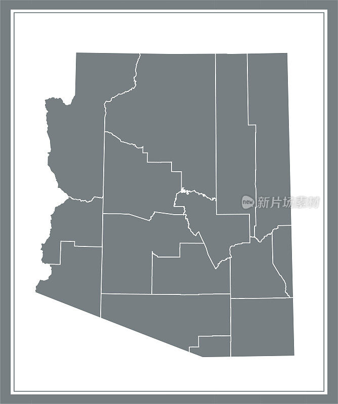 亚利桑那州县地图下载