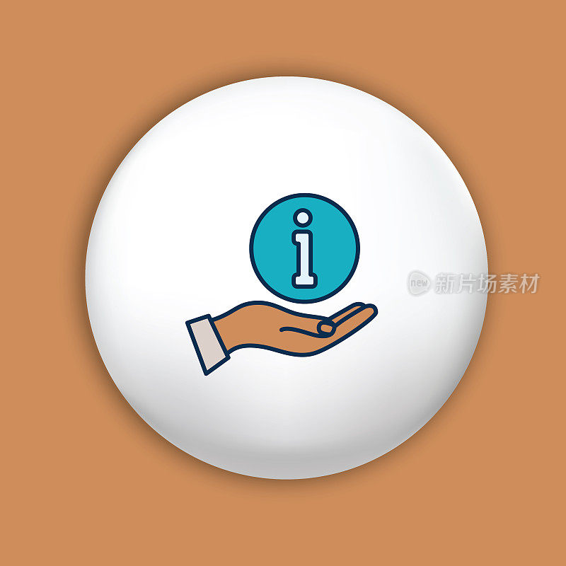 网页用户界面图标在细线风格-信息