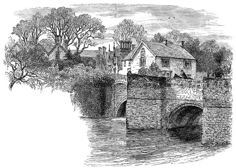 英国路德福德的路德福德桥――19世纪