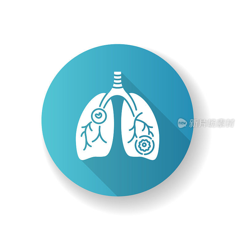 肺炎RGB颜色图标。呼吸系统疾病，肺部疾病。医疗诊断、病毒学。链球菌感染，支原体细菌。感染肺部轮廓RGB彩色插图