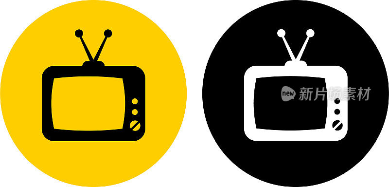 复古电视电视机图标