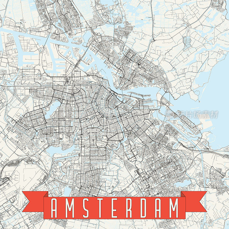 荷兰阿姆斯特丹矢量地图