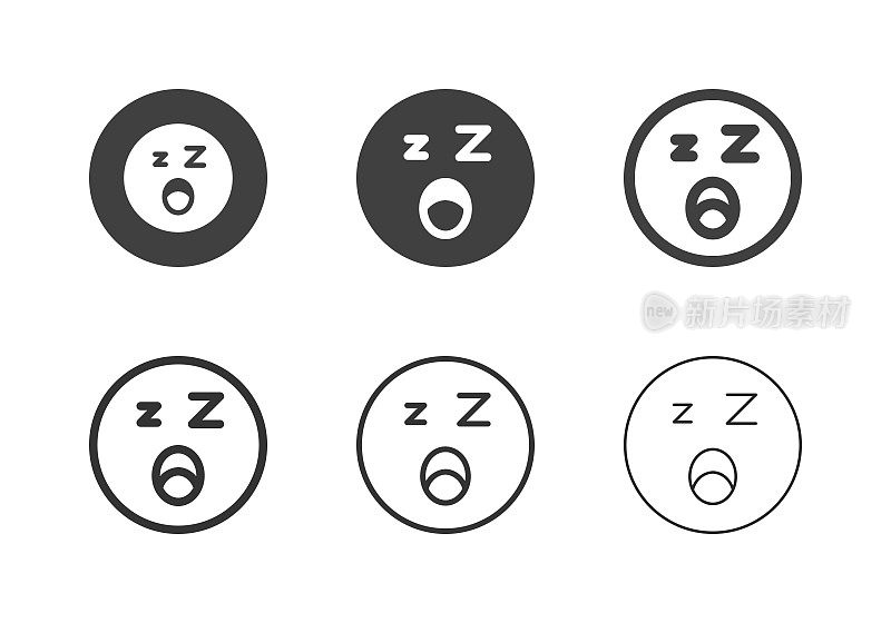 昏昏欲睡的表情符号-多系列