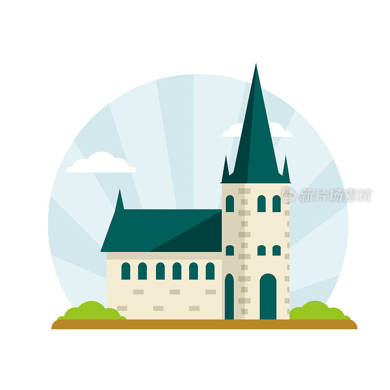 圣奥拉夫教堂。历史悠久的欧洲城市。基督教的寺庙。白塔。爱沙尼亚首都塔林的旅游景点。