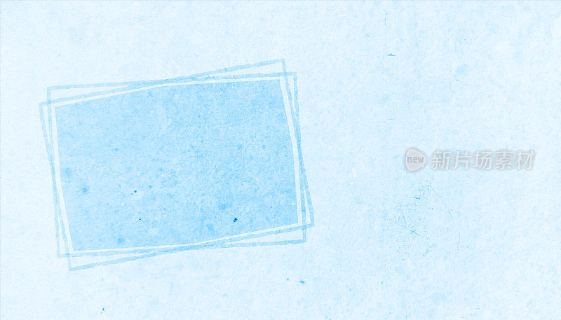 粉彩淡蓝色空白和空框架或占位符在水平风化粉彩天蓝色框架垃圾墙纹理矢量背景