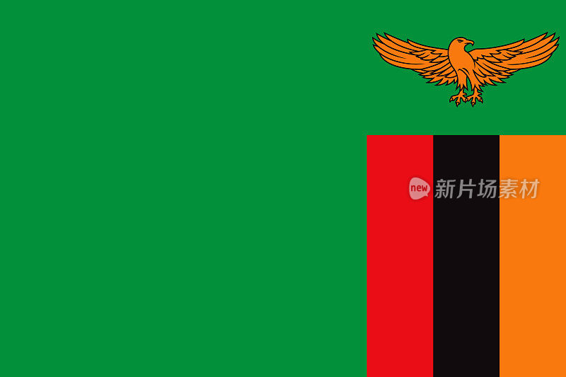 赞比亚非洲国旗