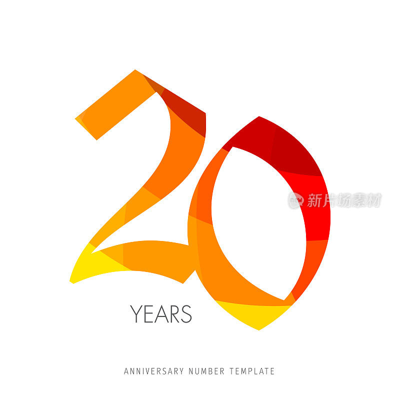 现代彩色周年纪念标志模板孤立，周年纪念图标标签，周年纪念符号股票插图