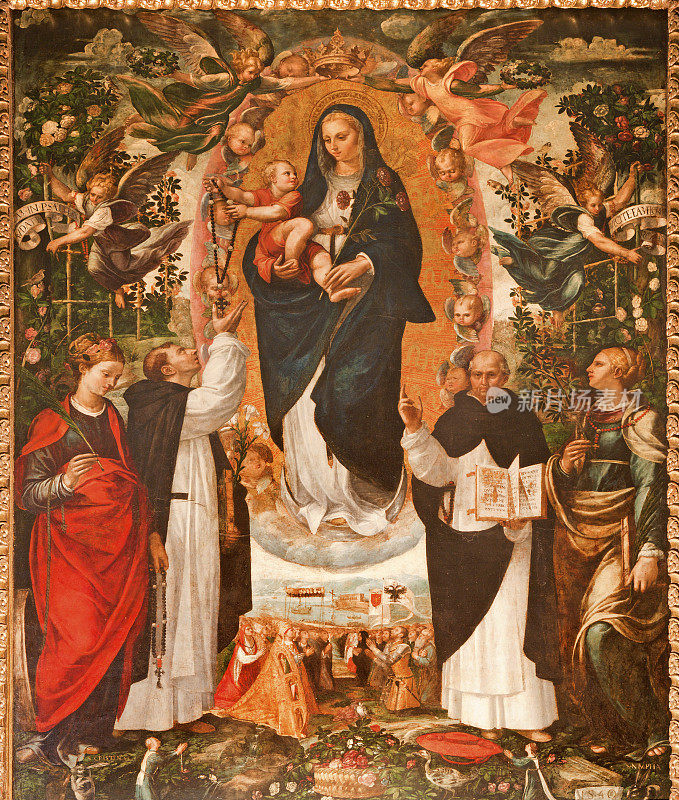 巴勒莫-文艺复兴时期的圣母与多米尼加圣徒的画像