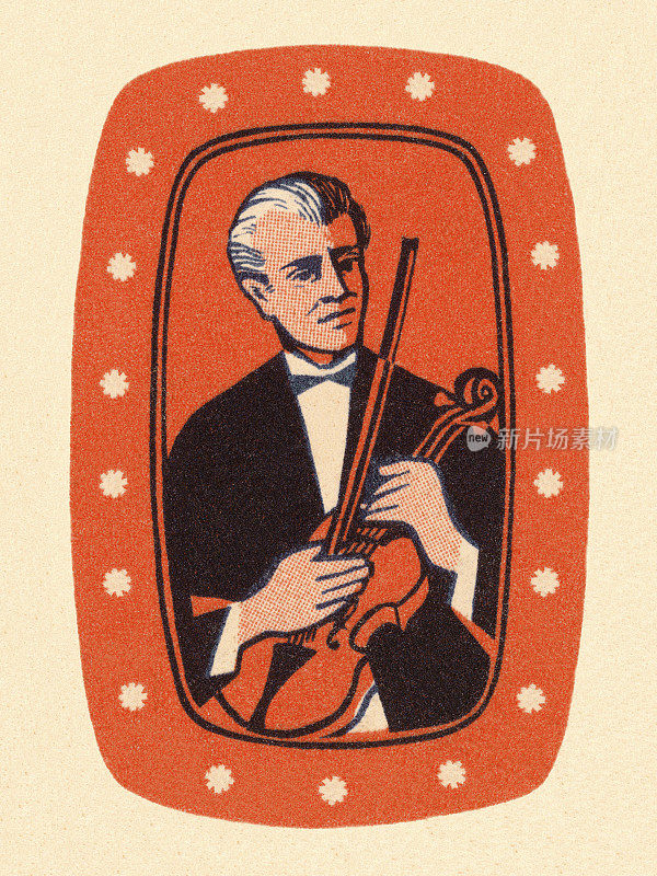 音乐家拿着小提琴