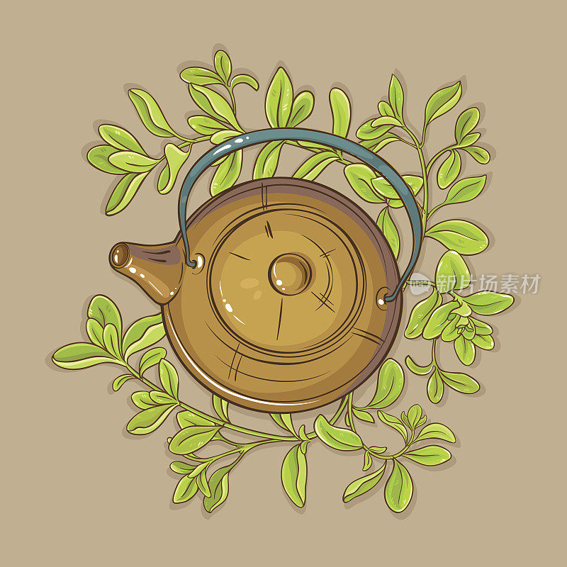 茶壶装马郁兰茶