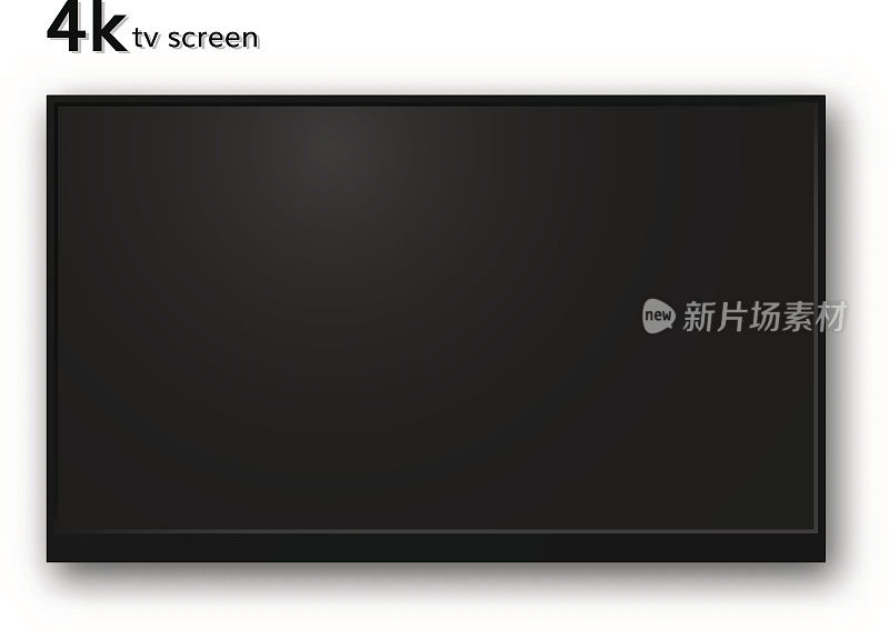 空白4k电视屏幕矢量