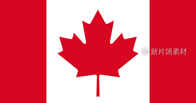 加拿大国旗与原始的RGB颜色矢量插图设计