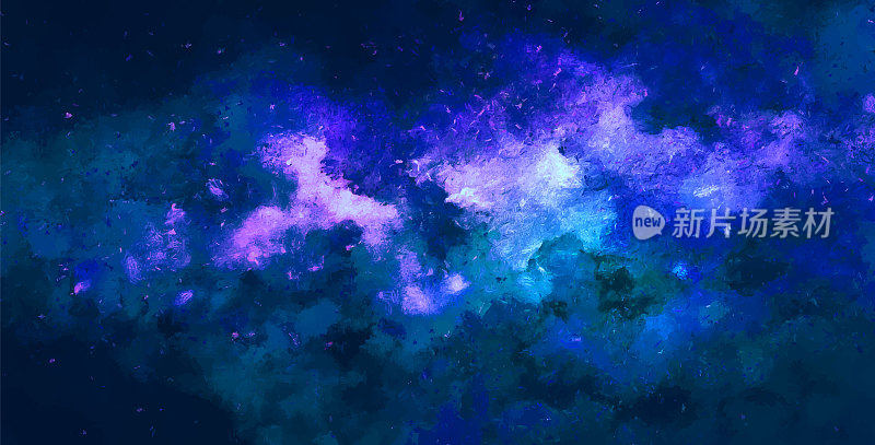 向量宇宙插图。美丽多彩的空间背景。水彩宇宙