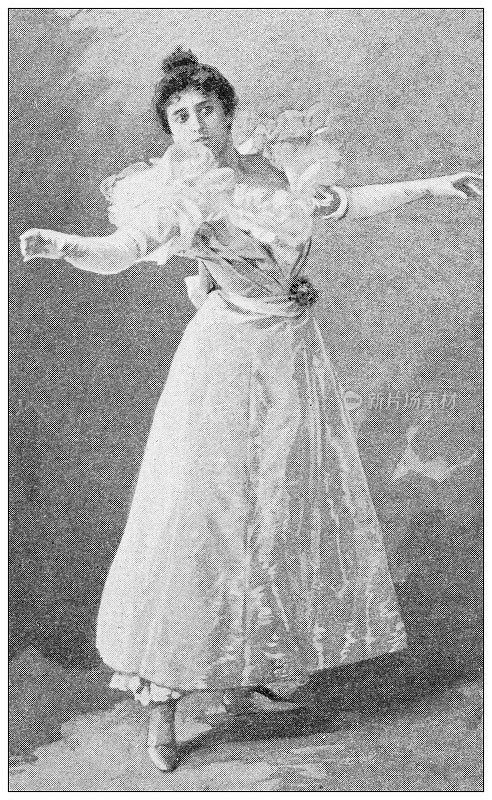 古董插图:舞者，萨拉班德