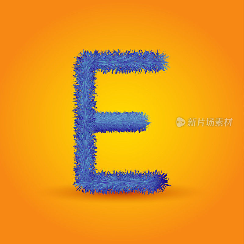 皮草中的字母E。