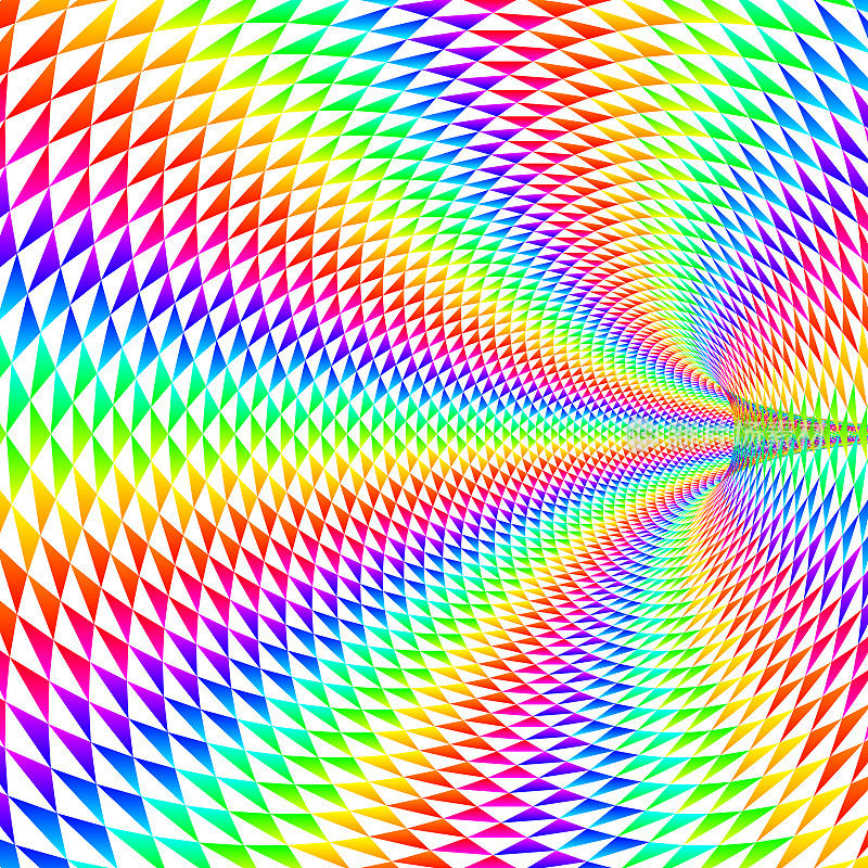 几何图案的充满活力的彩色漩涡。