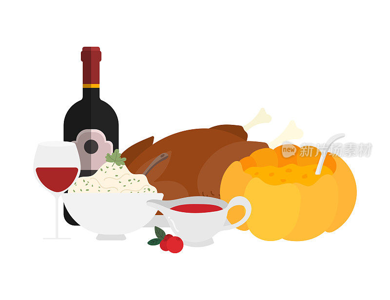 感恩节美味食物插图类型一