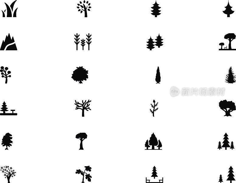 森林矢量实体图标