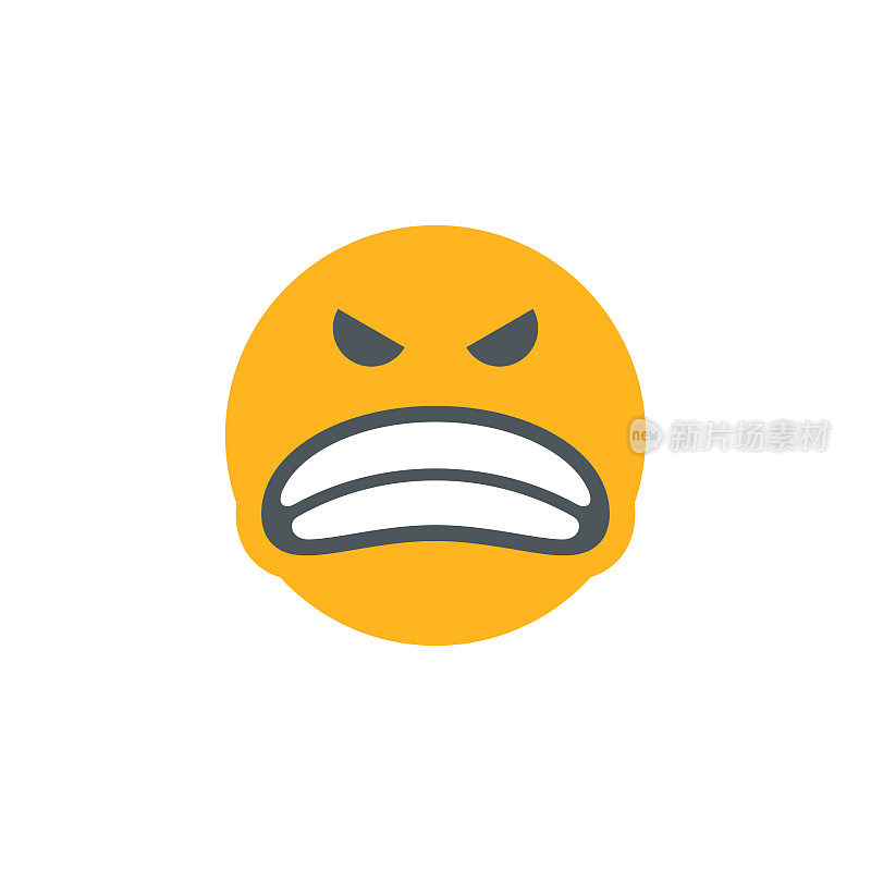 可爱的表情，愤怒的脸图标