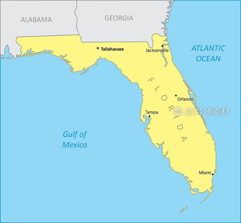 佛罗里达地区地图