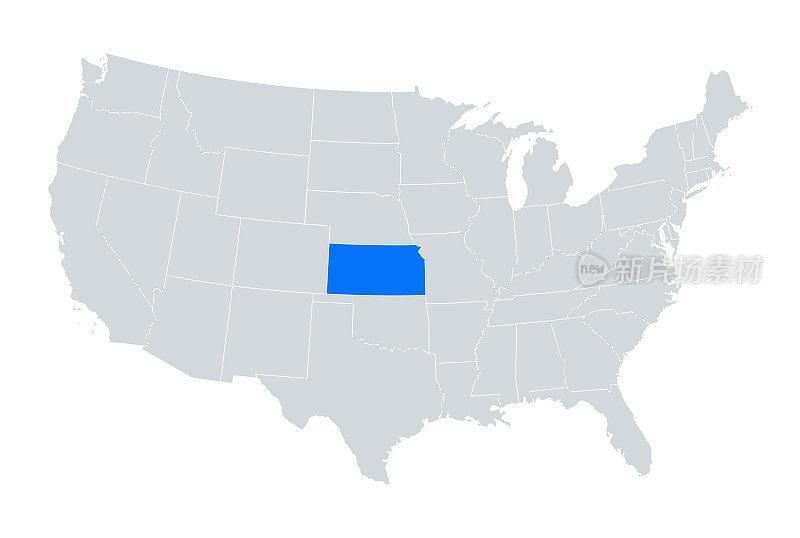 堪萨斯州的地图