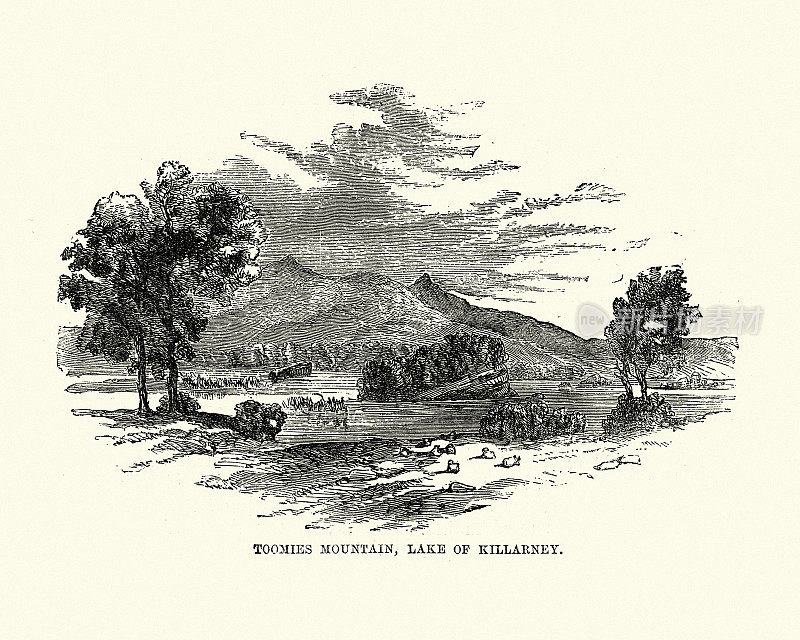 图米斯山，基拉尼湖，爱尔兰，19世纪