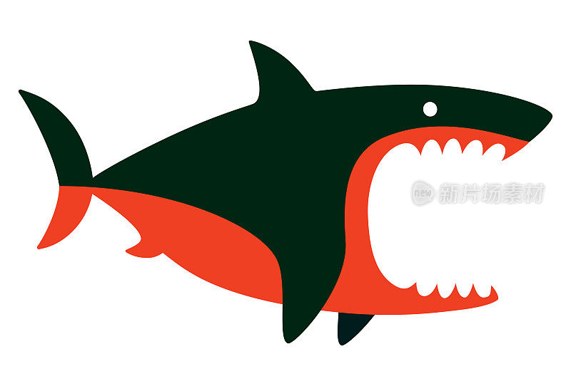 愤怒的鲨鱼象征