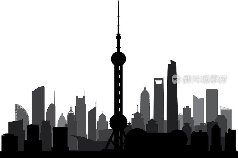 上海天际线(所有建筑均已完工并可移动)