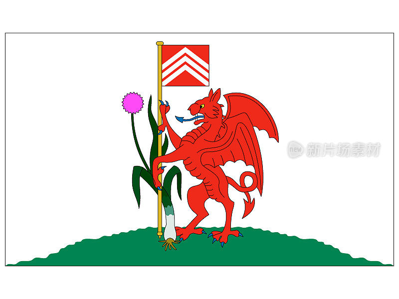威尔士加的夫市的旗帜