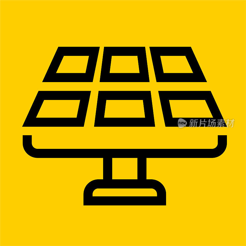 太阳能电池板能源图标