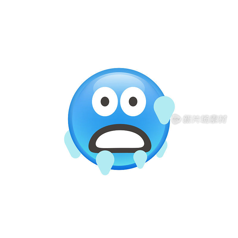 Emoticon裁剪设计元素可爱和色彩渐变