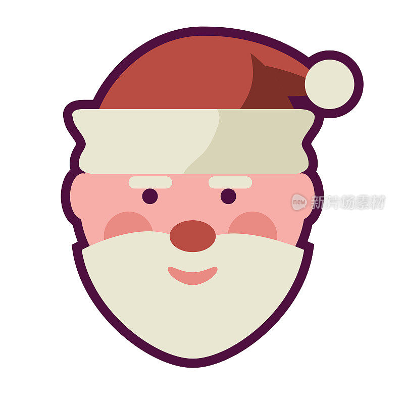 圣诞平面设计图标:圣诞老人
