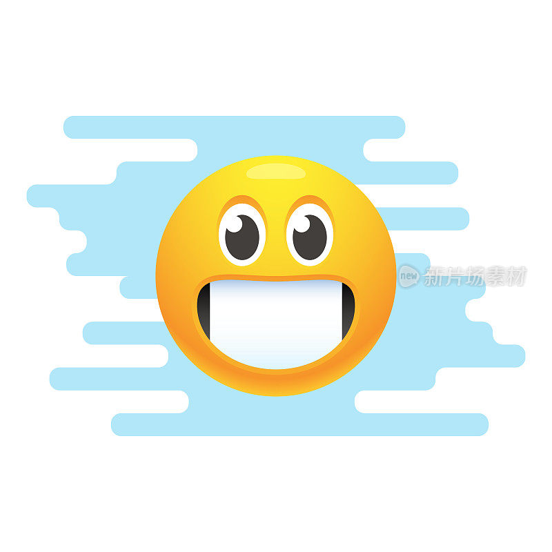 带着大牙齿微笑的表情