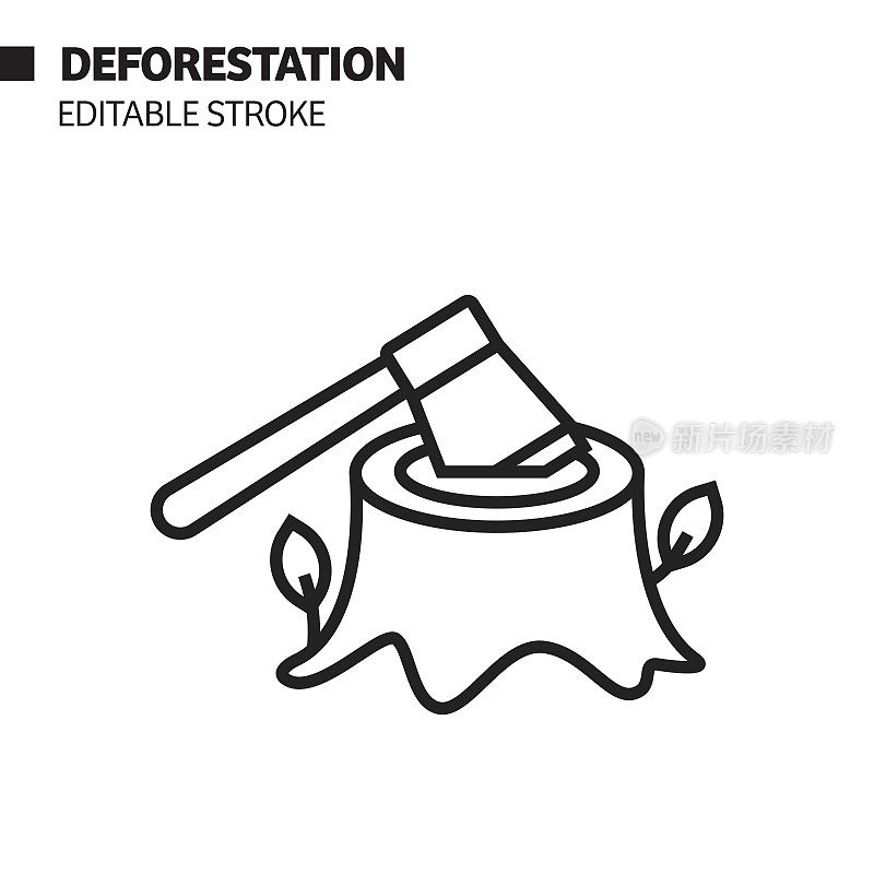 毁灭线图标,轮廓矢量符号插图。