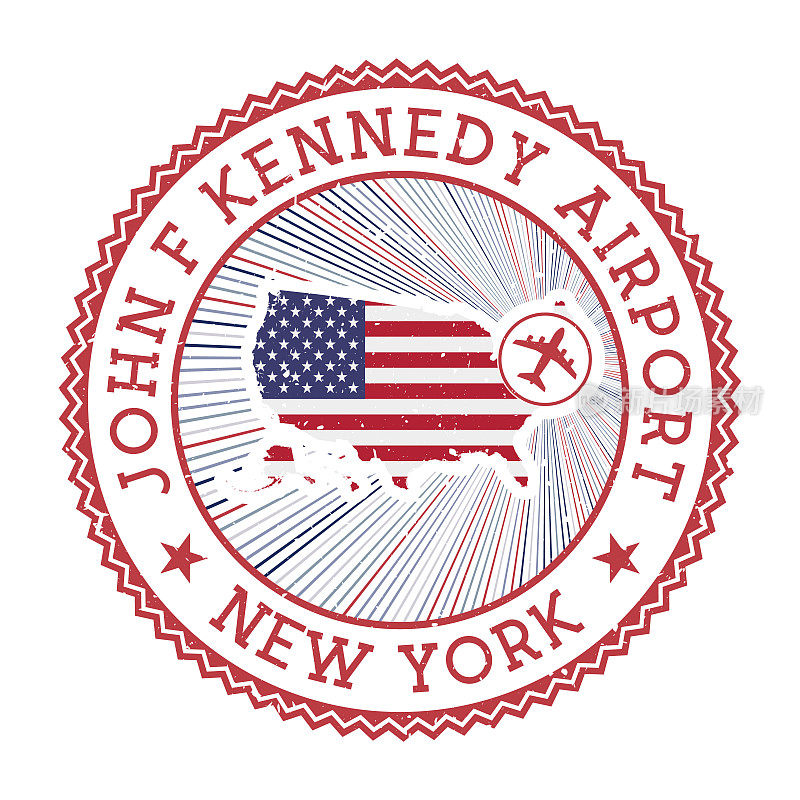 纽约肯尼迪机场邮票。