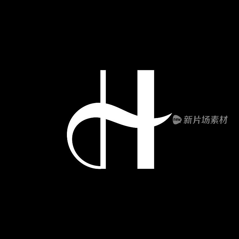 字母H实心标志