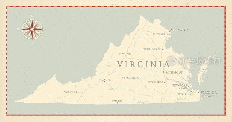 百货企业维吉尼亚州地图