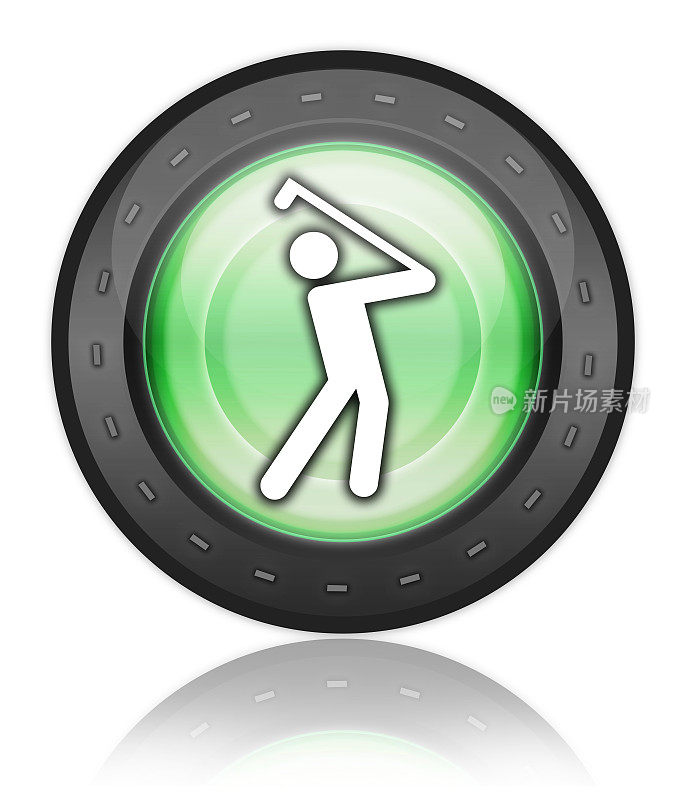 图标，按钮，象形图高尔夫球