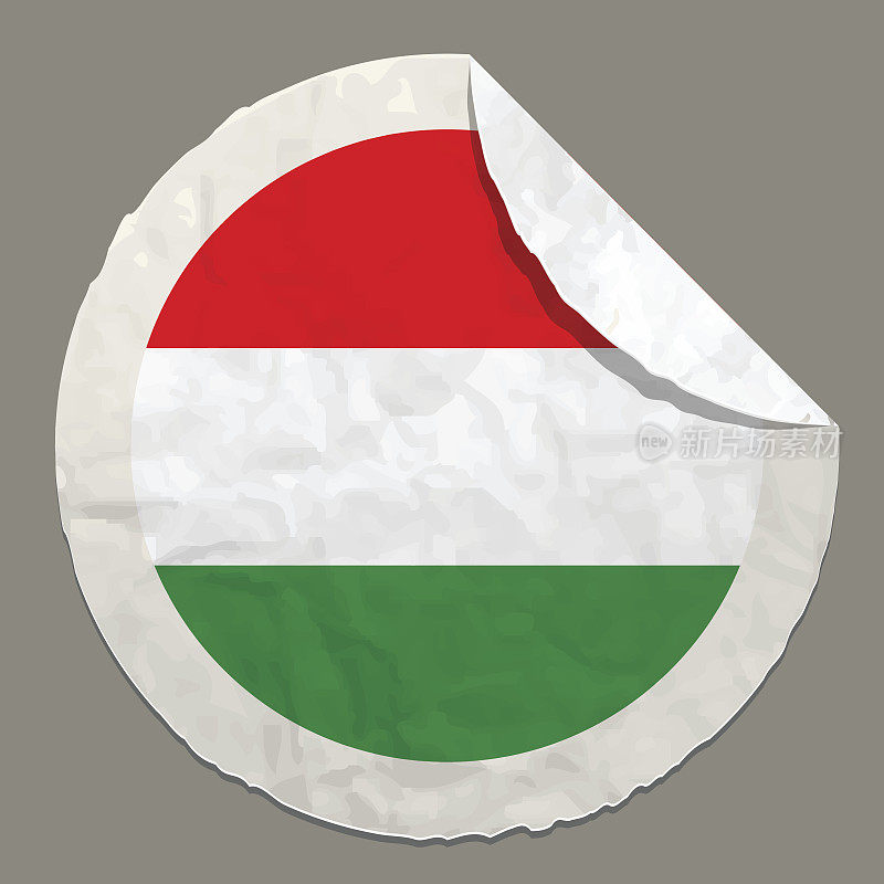匈牙利国旗上的纸标签